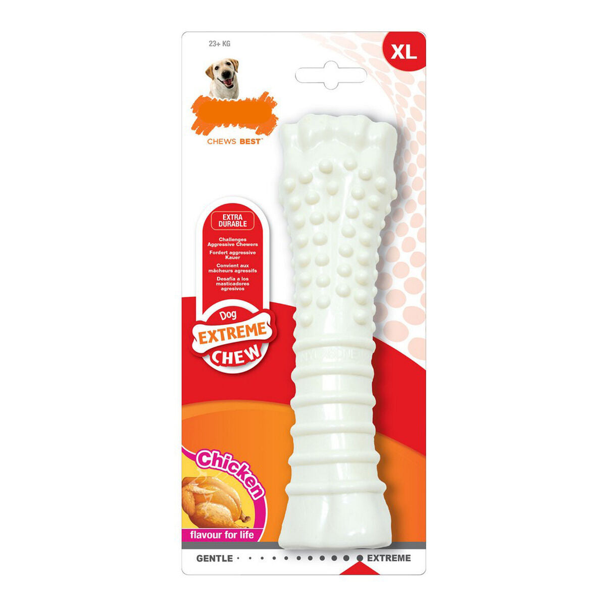 Giocattolo da mordere per cani Nylabone Dura Chew Strutturato Pollo Nylon