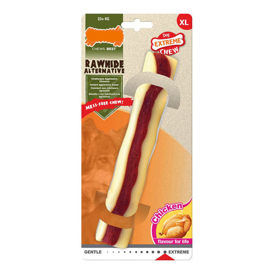 Giocattolo da mordere per cani Nylabone Extreme Chew Roll	Rawhide Taglia XL Pollo Nylon