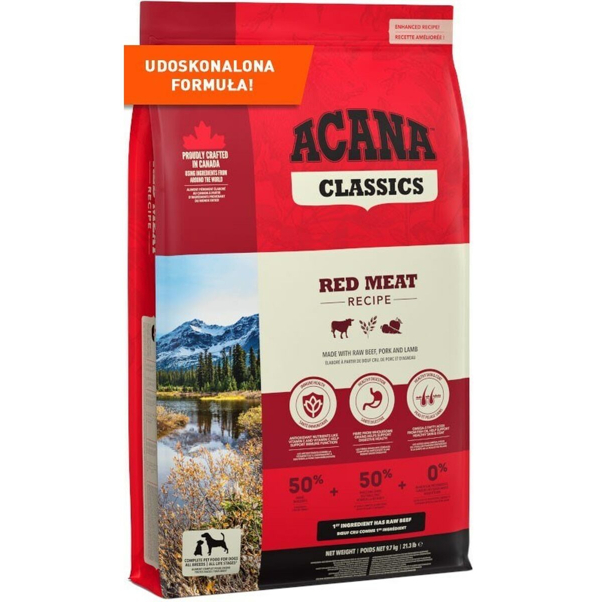 Io penso Acana Dog TF Classics Red Adulto Carne di vitello 9,7 Kg