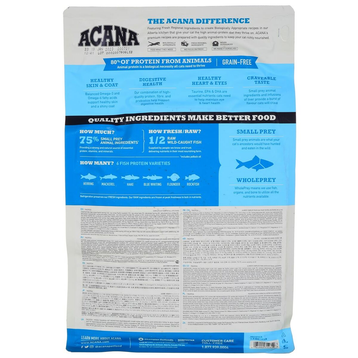 Cibo per gatti Acana Pacifica Pesce 1,8 kg