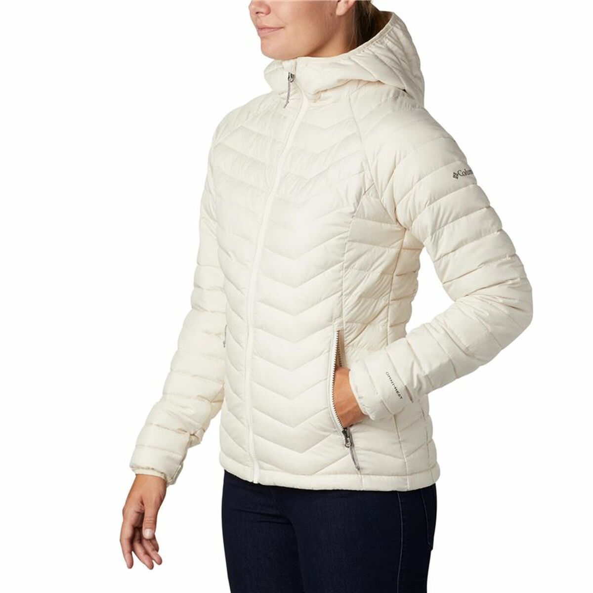 Giacca Sportiva da Donna Columbia Powder Lite Bianco