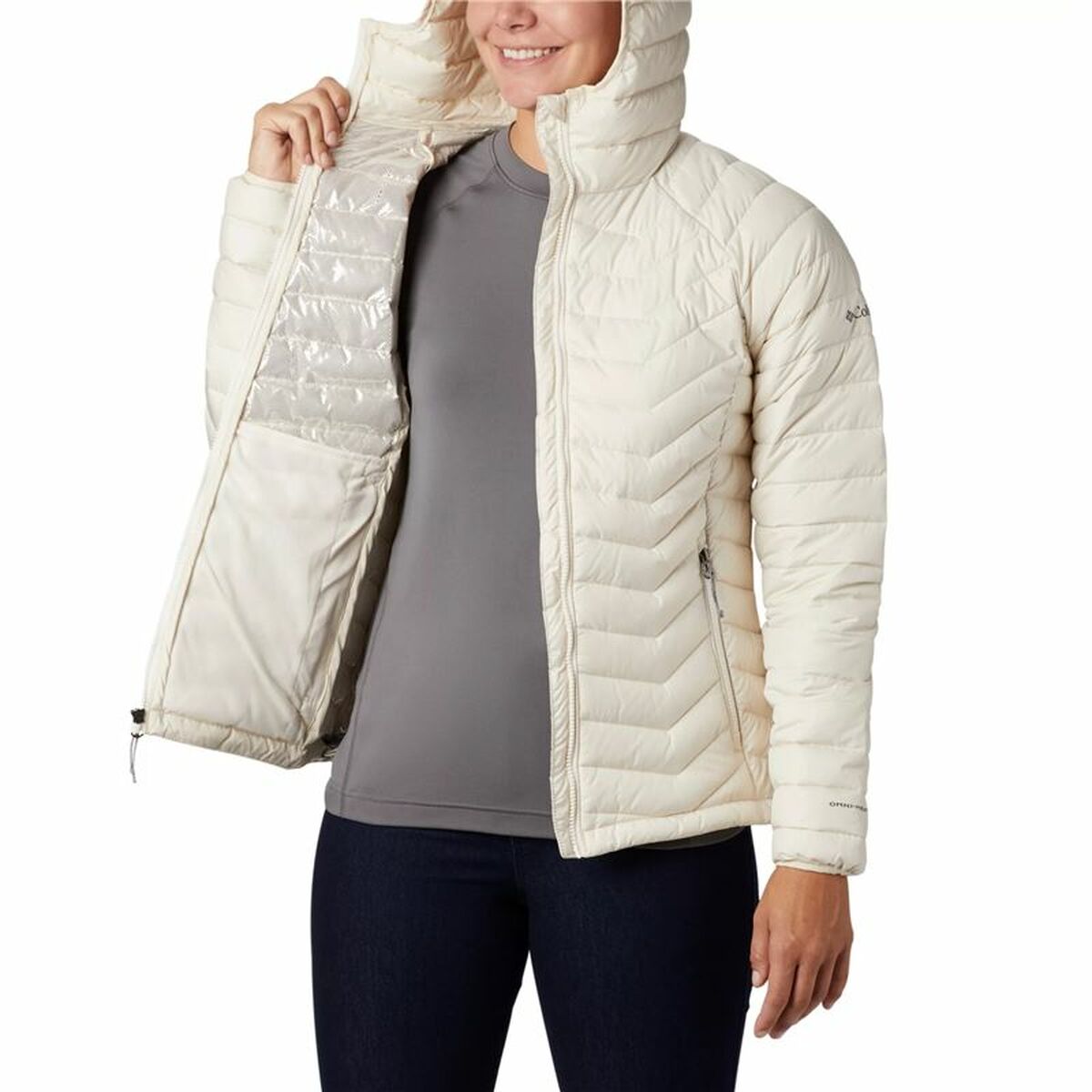 Giacca Sportiva da Donna Columbia Powder Lite Bianco