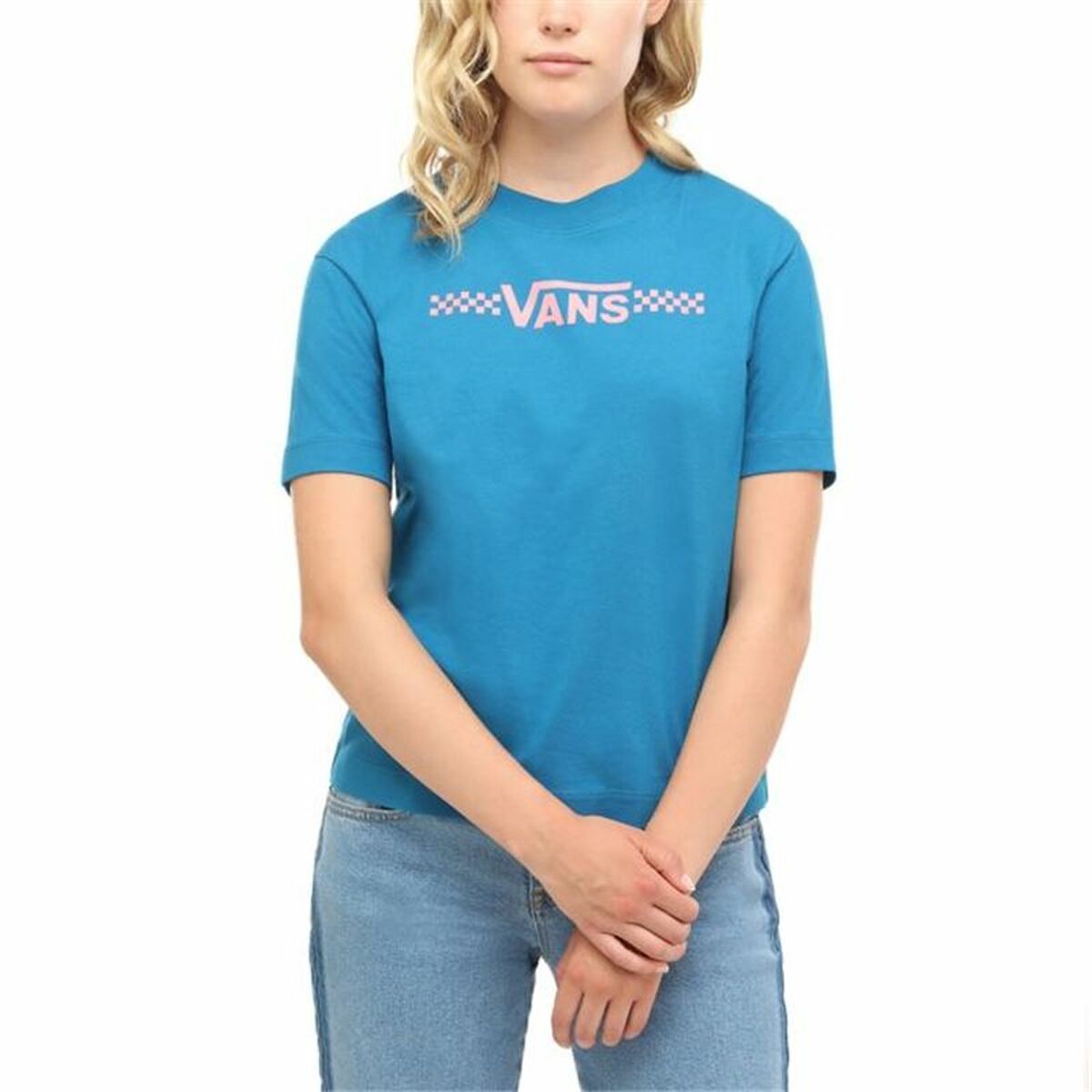 Maglia a Maniche Corte Donna Vans Funnier Times Azzurro