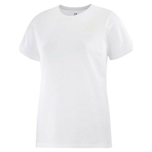 Maglia a Maniche Corte Donna Salomon Small Logo Bianco