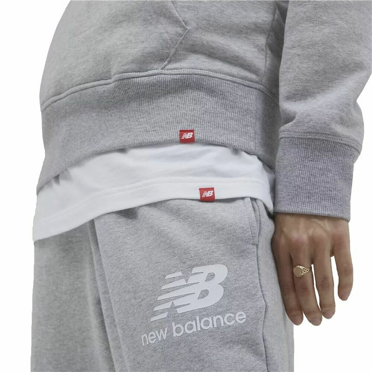 Pantalone di Tuta per Adulti Essentials Stacked Logo New Balance MP03558 Uomo