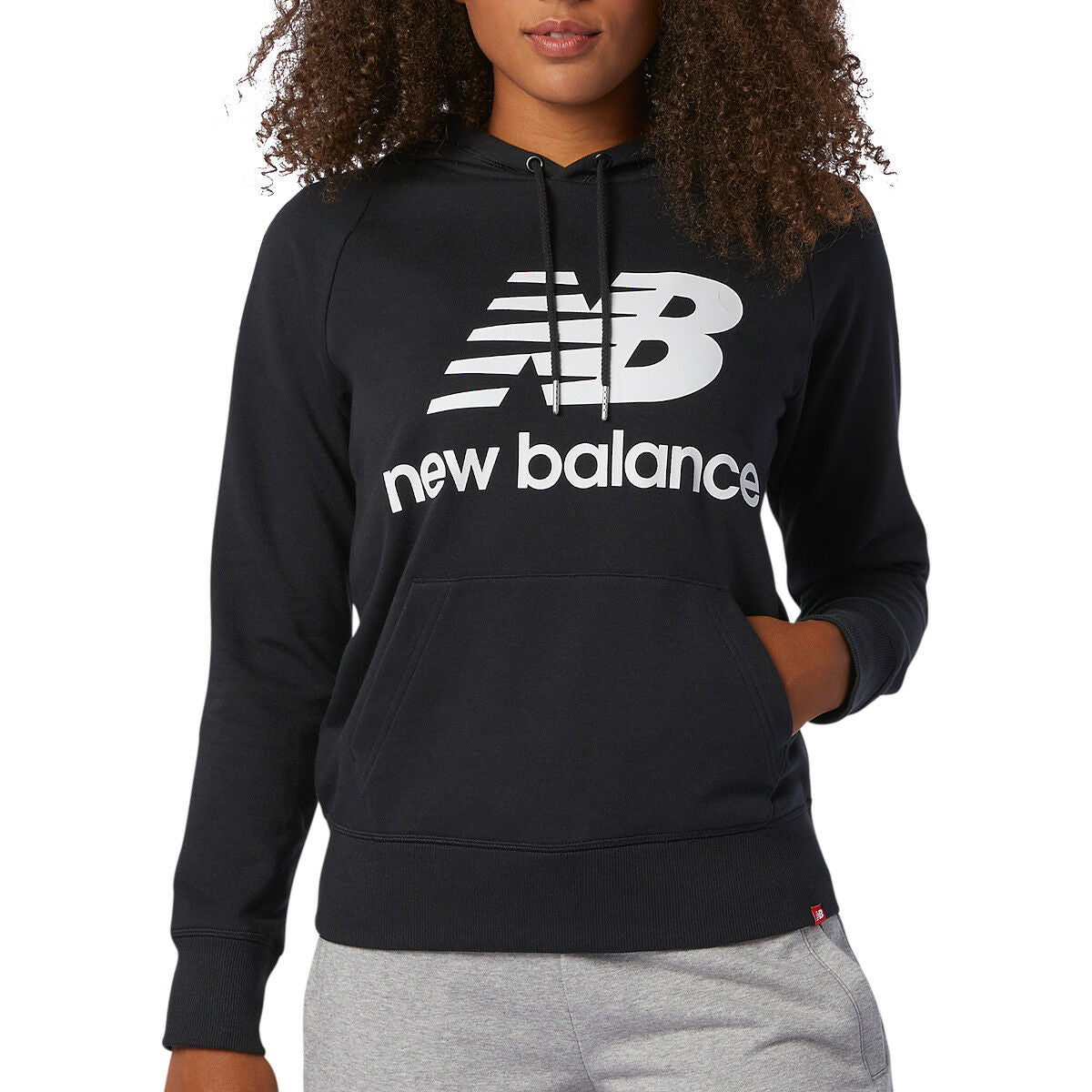 Felpa con Cappuccio Donna New Balance WT03550 Nero