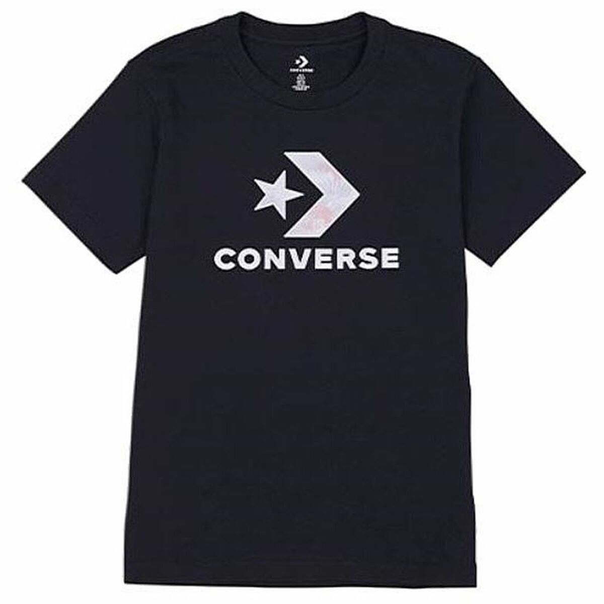 Maglia a Maniche Corte Donna Converse Seasonal Star Chevron Nero