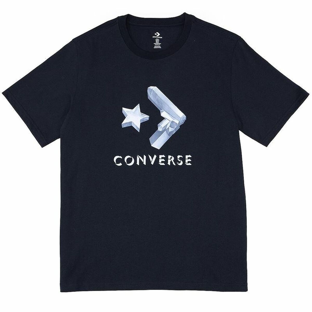 Maglia a Maniche Corte Uomo Converse Crystals Nero