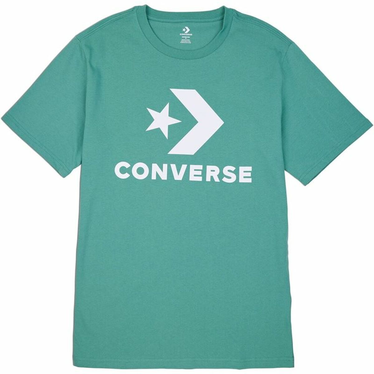 Maglia a Maniche Corte Unisex Converse Standard Fit Center Front Large Verde