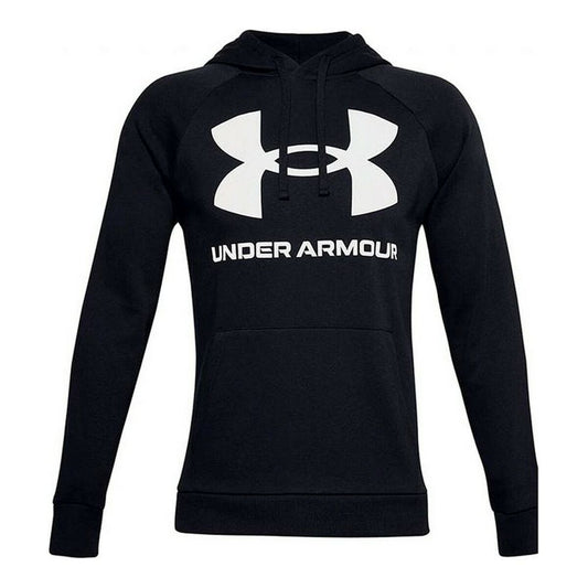 Felpa con Cappuccio Uomo Under Armour Rival Fleece Big Logo Nero