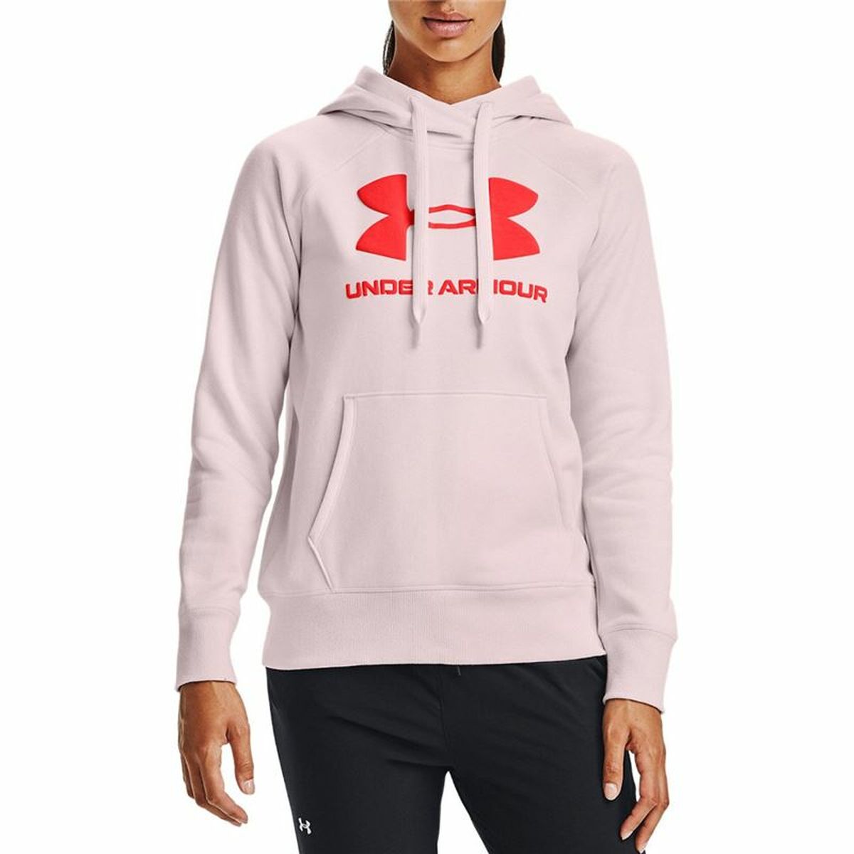 Felpa con Cappuccio Donna Under Armour Rival Fleece Rosa