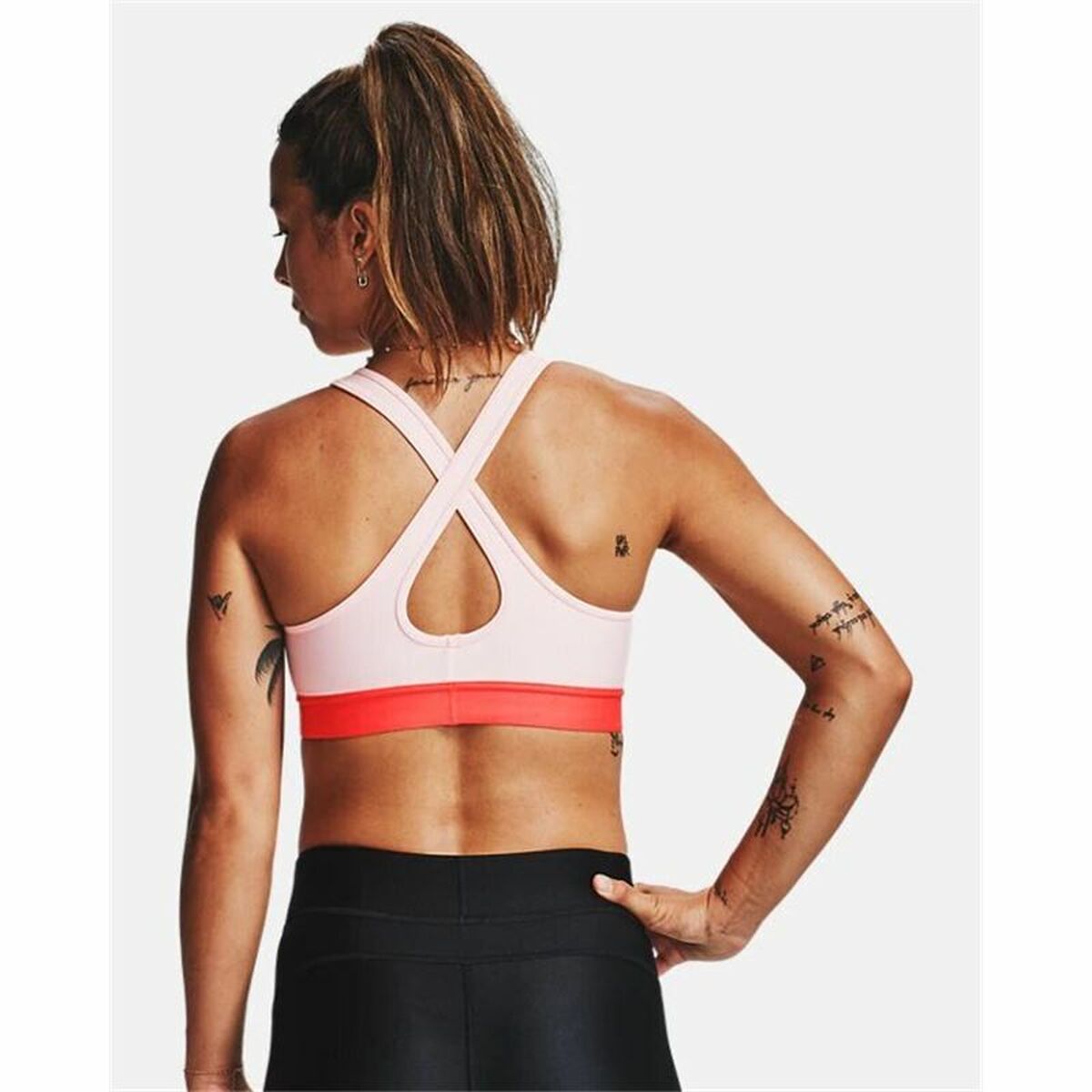 Reggiseno Sportivo Under Armour Mid Crossback Rosa