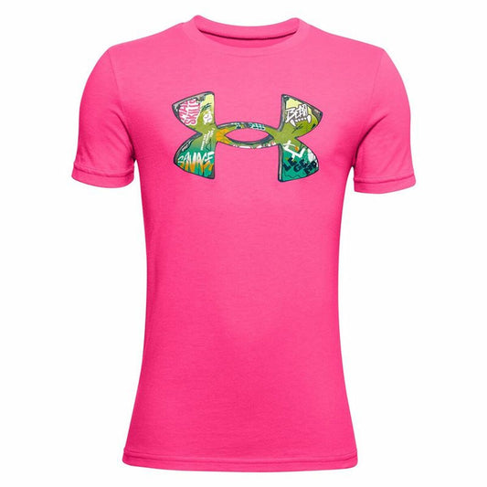 Maglia a Maniche Corte per Bambini Under Armour UA Tech Rosa