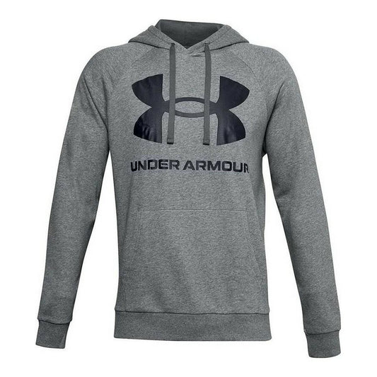 Felpa con Cappuccio Uomo Under Armour Fleece Rival Grigio scuro