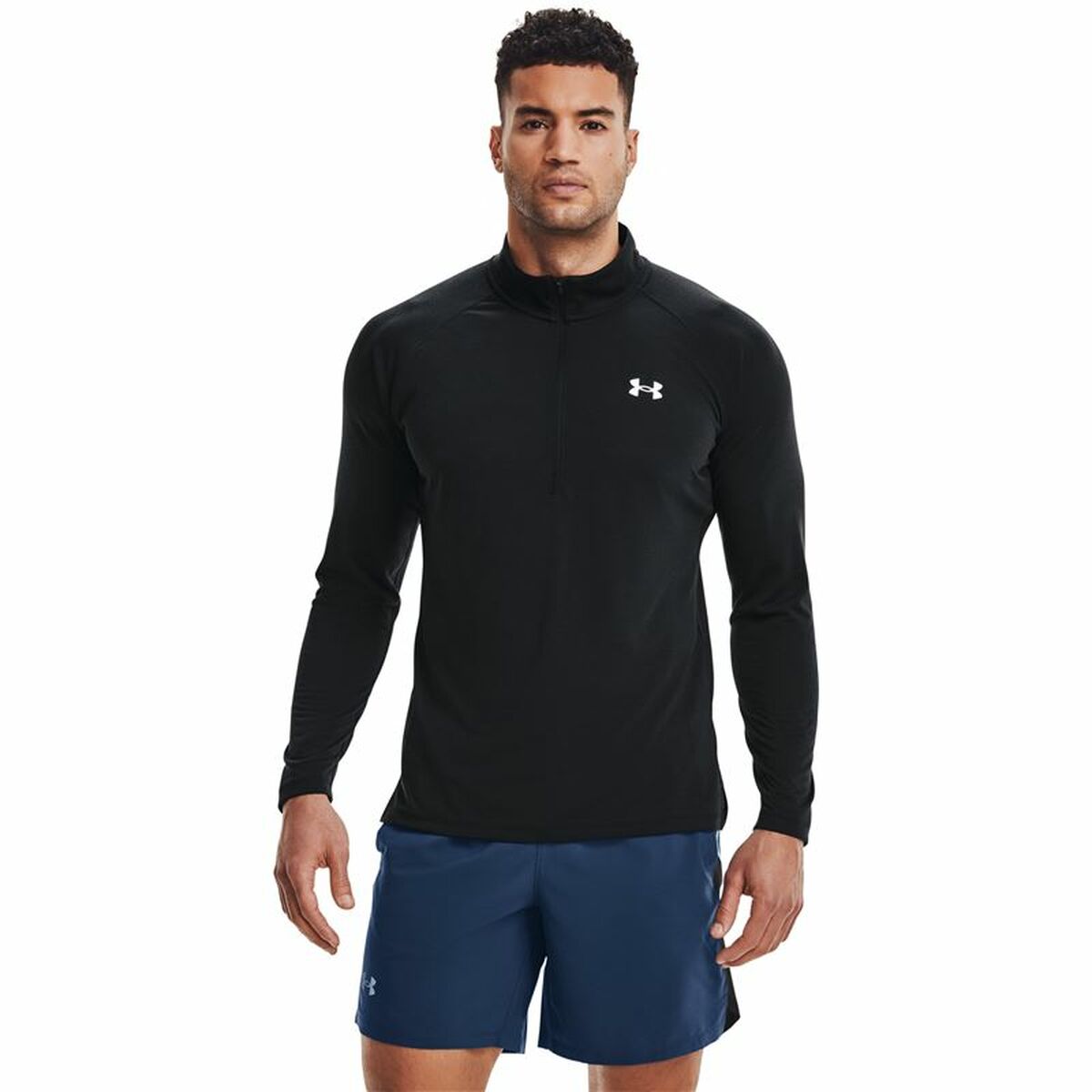 Maglia a Maniche Lunghe Uomo Under Armour STR Zip Nero