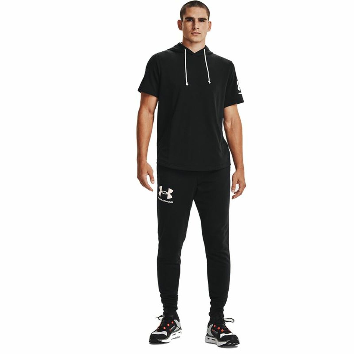 Pantalone Lungo Sportivo Under Armour Rival Terry Jogger Nero Uomo