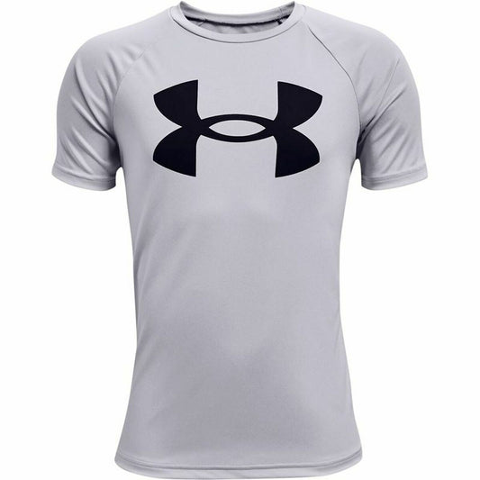 Maglia a Maniche Corte per Bambini Under Armour Tech Big Logo Grigio