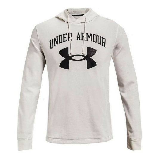 Felpa con Cappuccio Uomo Under Armour Rival Fleece Big Logo Bianco