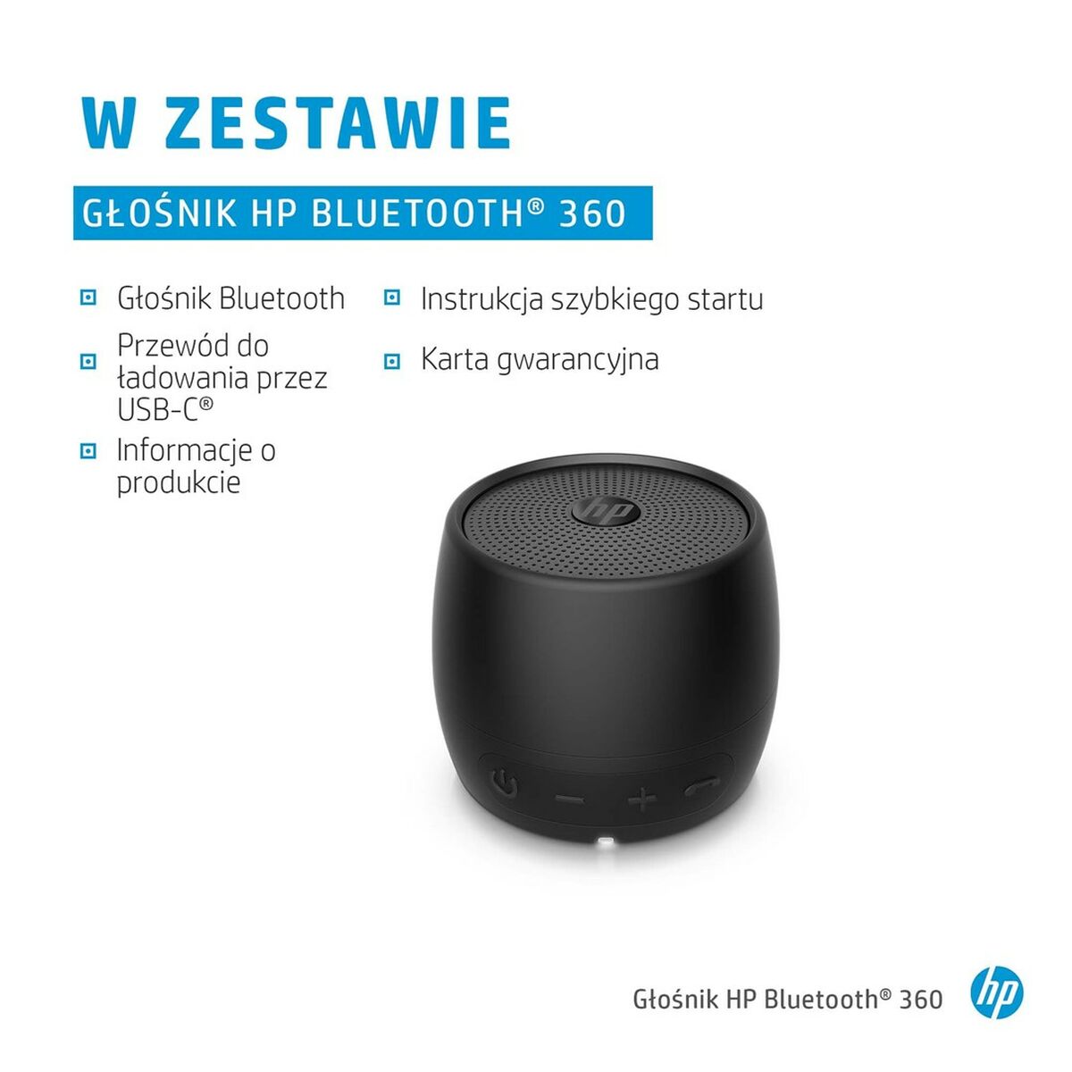 Altoparlante Bluetooth Portatile HP 2D799AA Nero