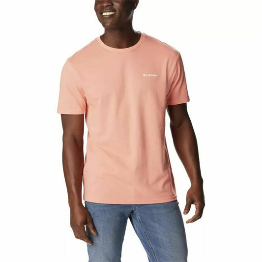 Maglia a Maniche Corte Uomo Columbia North Cascades Salmone