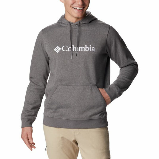 Felpa con Cappuccio Uomo Columbia CSC Basic Logo Grigio scuro