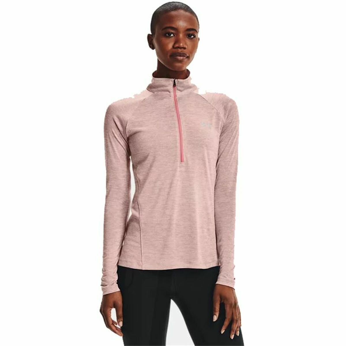 Maglia a Maniche Corte Donna Under Armour  Tech 1/2 Zip Rosa