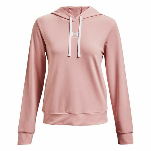 Felpa con Cappuccio Donna Under Armour Rival Terry Rosa