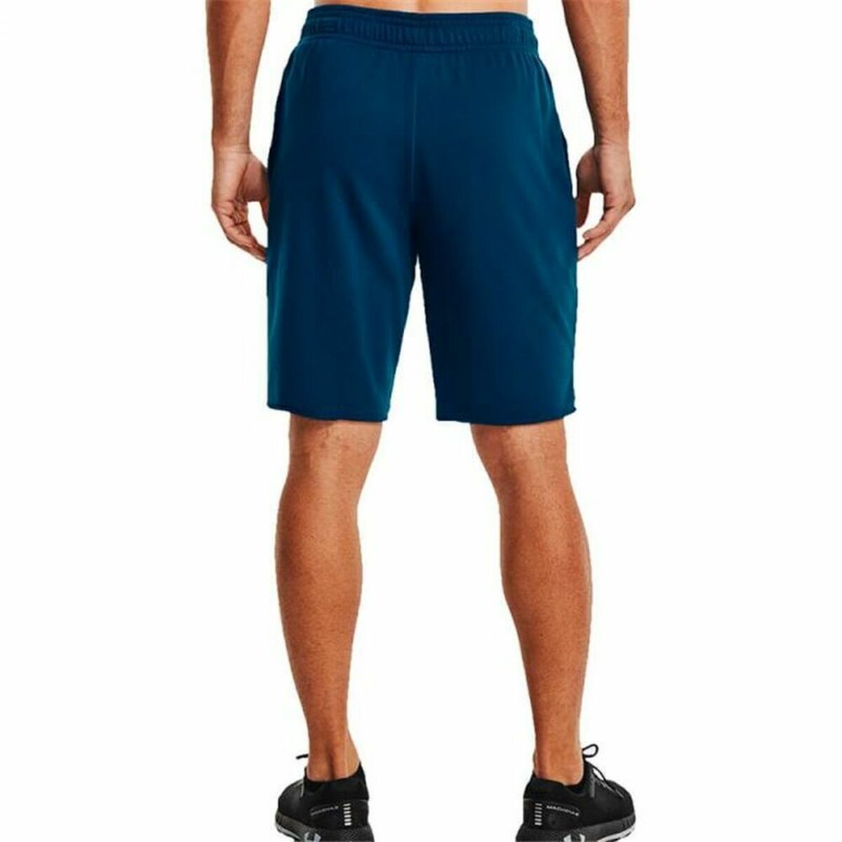 Pantaloni Corti Sportivi da Uomo Under Armour Rival Terry Azzurro