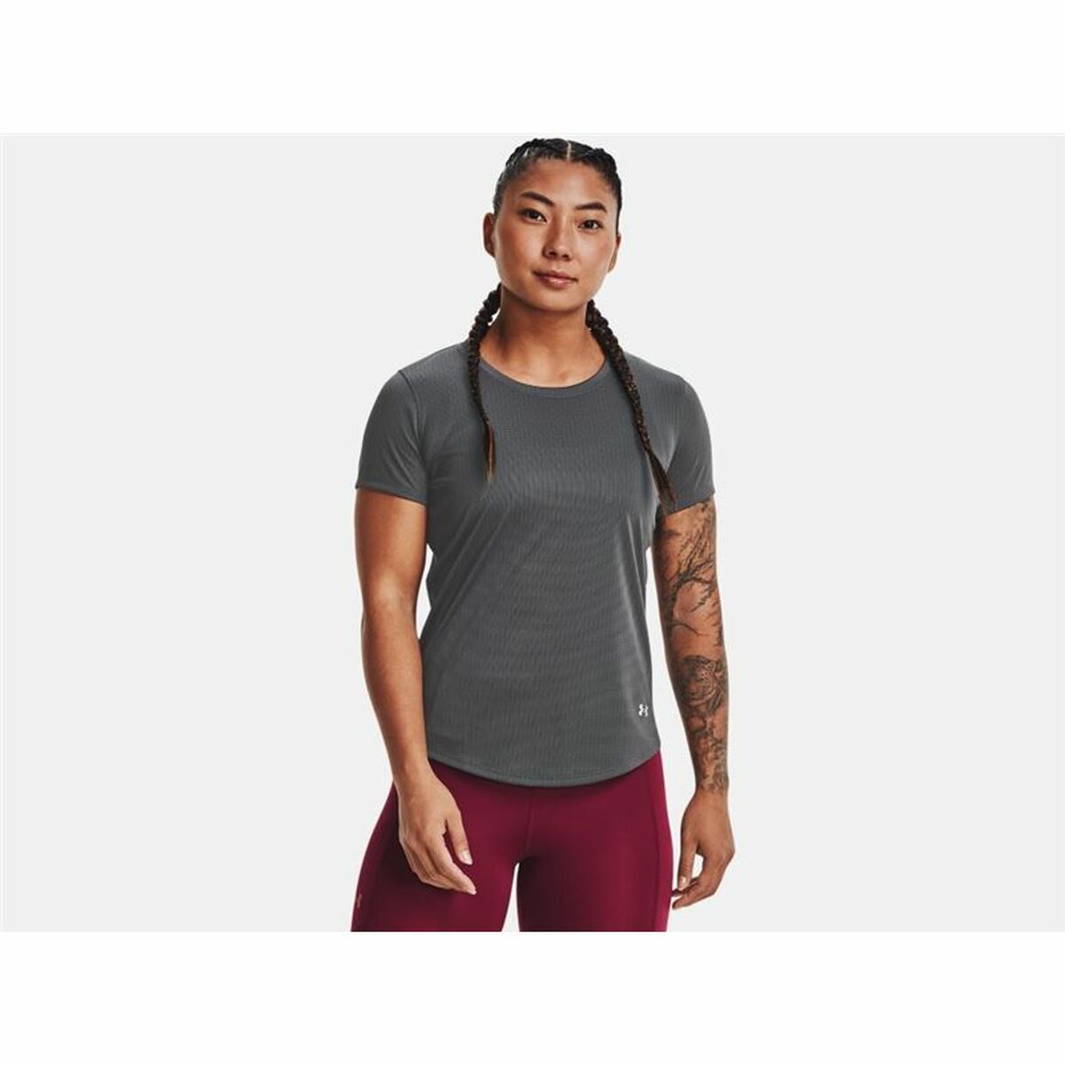 Maglia a Maniche Corte Donna Under Armour Stride Grigio