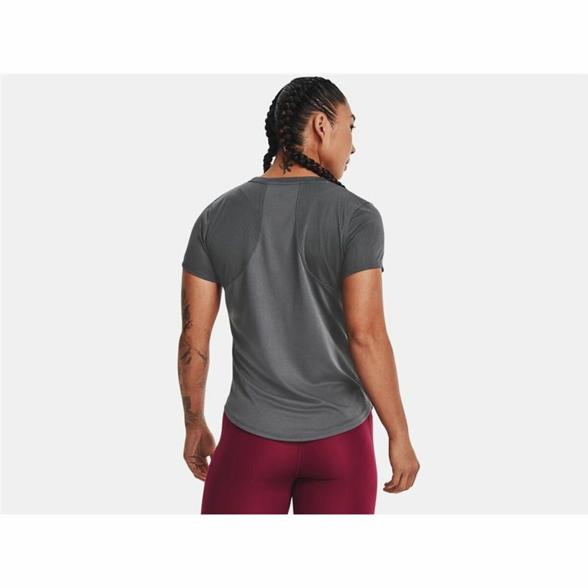 Maglia a Maniche Corte Donna Under Armour Stride Grigio