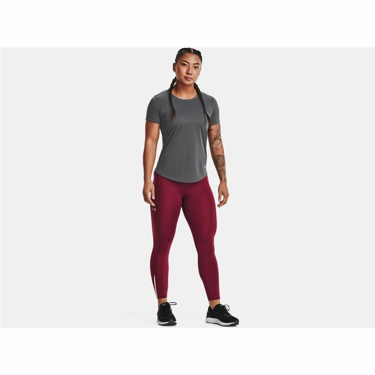 Maglia a Maniche Corte Donna Under Armour Stride Grigio