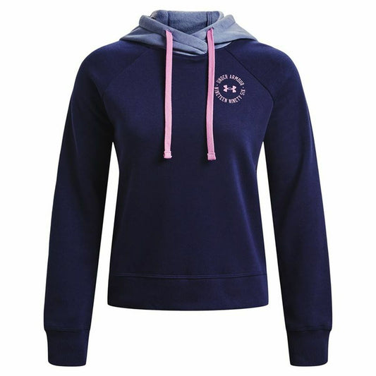 Felpa con Cappuccio Donna Under Armour Rival Fleece Blu Marino