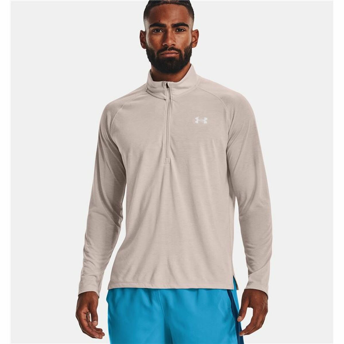 Maglia a Maniche Lunghe Uomo Under Armour Streaker Run Beige