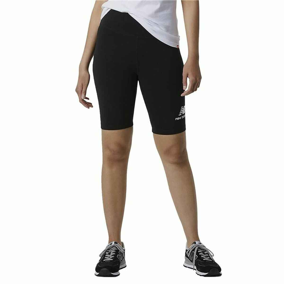 Leggings Sportivo da Donna New Balance Essentials Stacked Fitted Nero