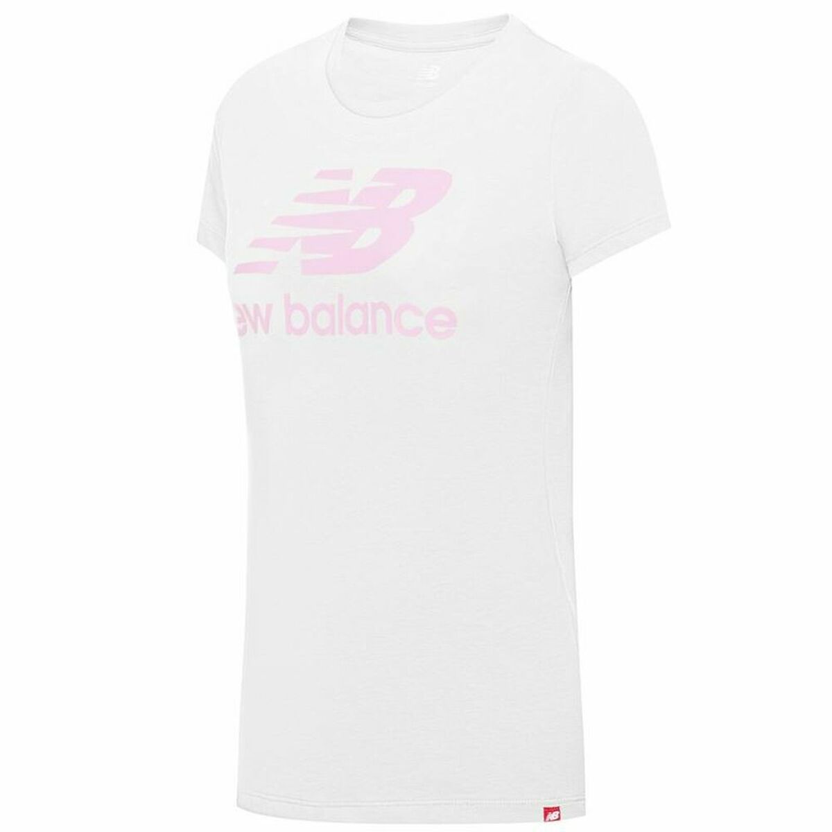 Maglia a Maniche Corte Donna New Balance Essentials Stacked Bianco