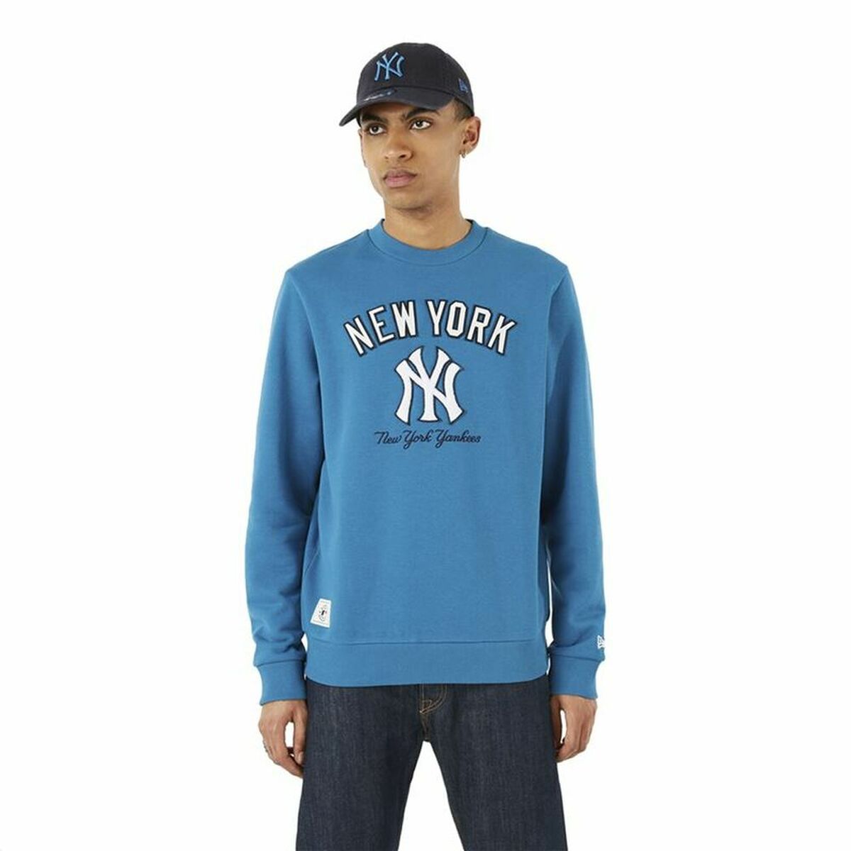 Felpa senza Cappuccio Uomo New Era MLB Heritage New York Yankees Azzurro