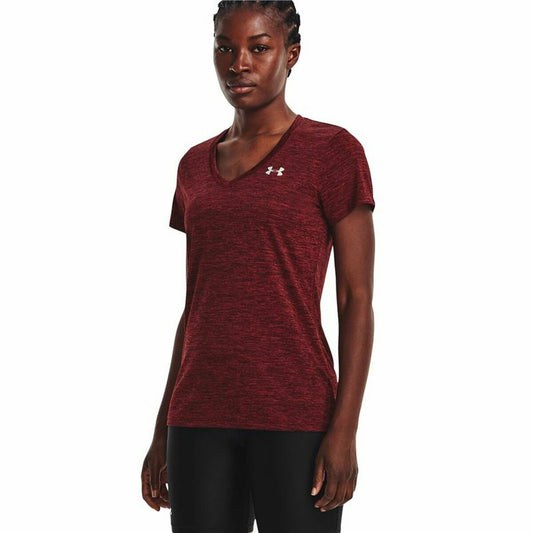 Maglia a Maniche Corte Donna Under Armour Rosso Scuro