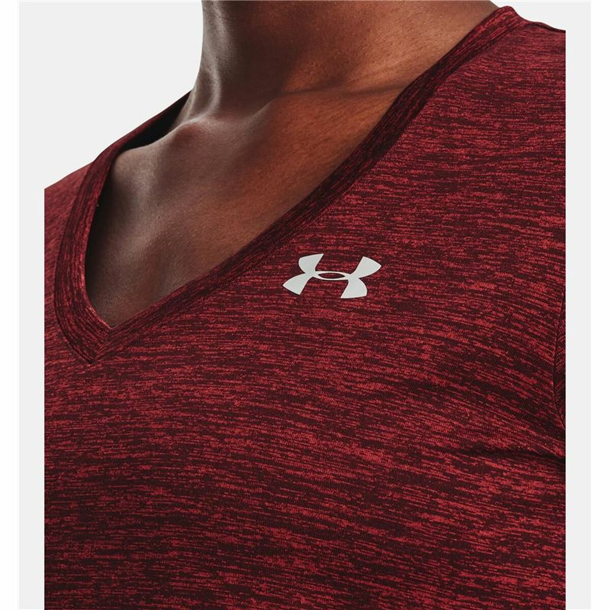 Maglia a Maniche Corte Donna Under Armour Rosso Scuro