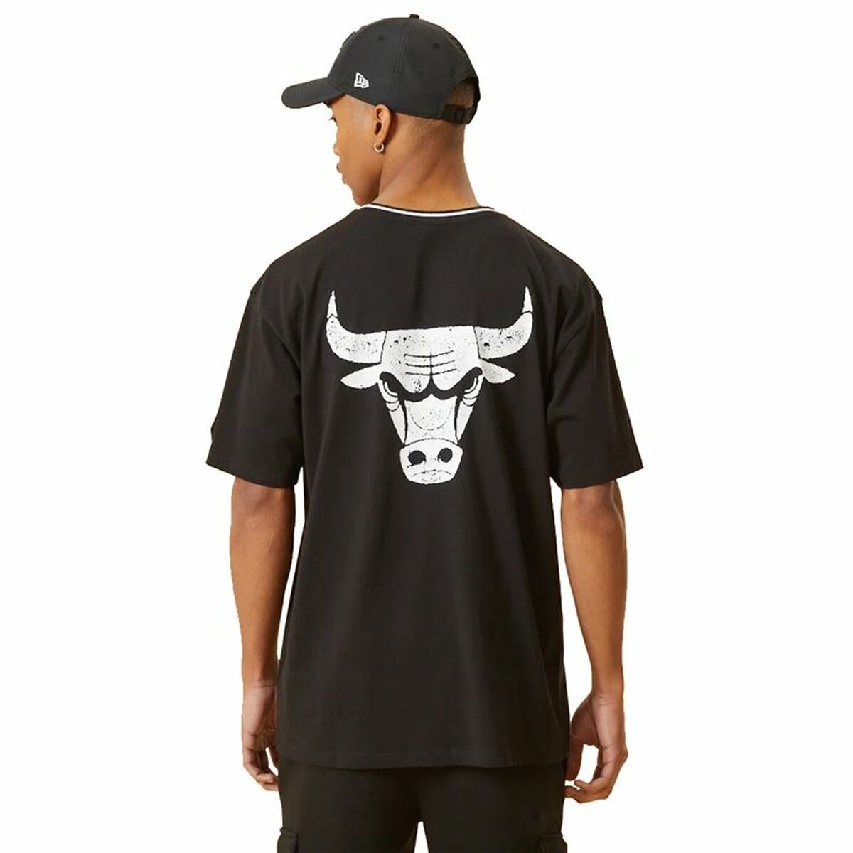 Maglia a Maniche Corte Uomo New Era Chicago Bulls Nero