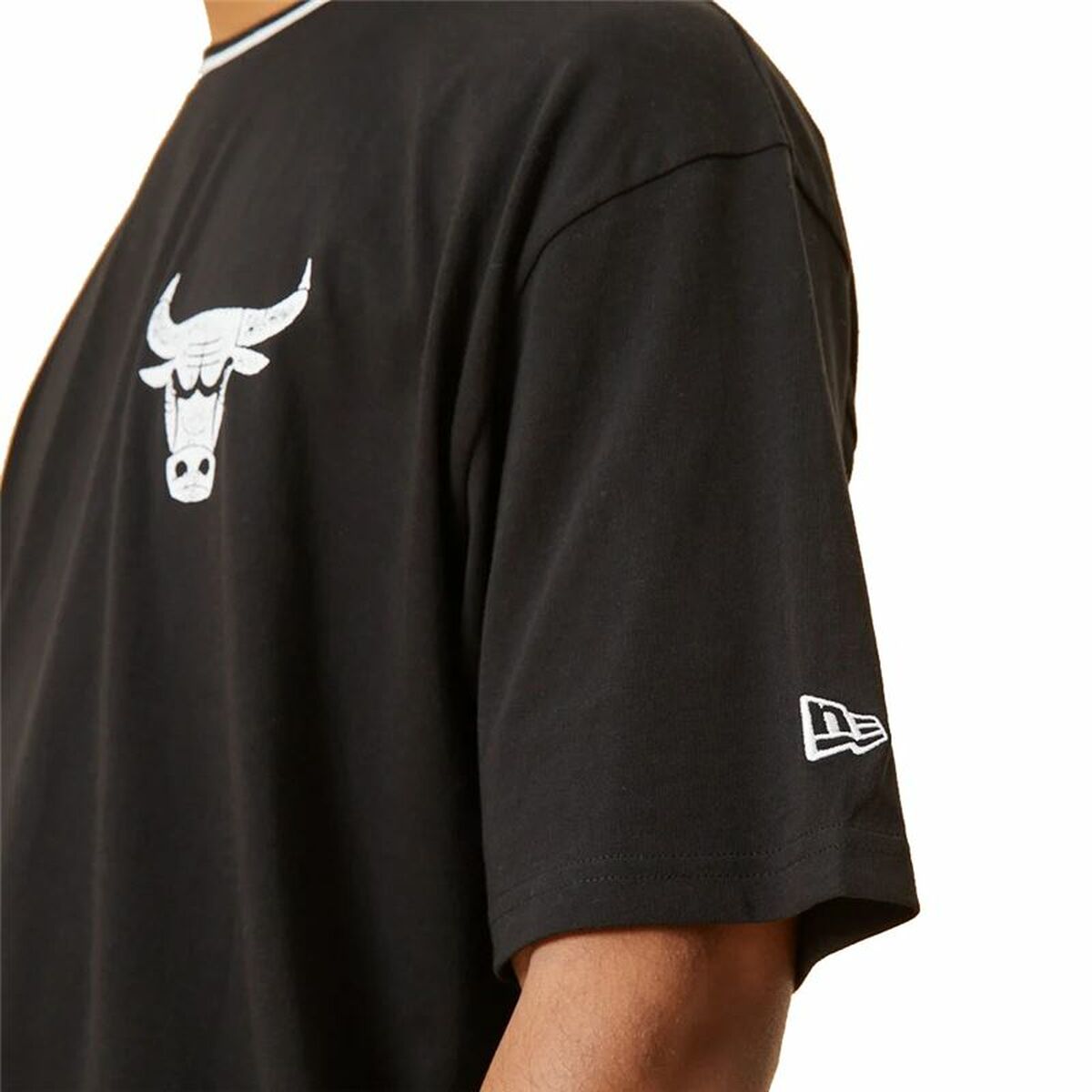 Maglia a Maniche Corte Uomo New Era Chicago Bulls Nero