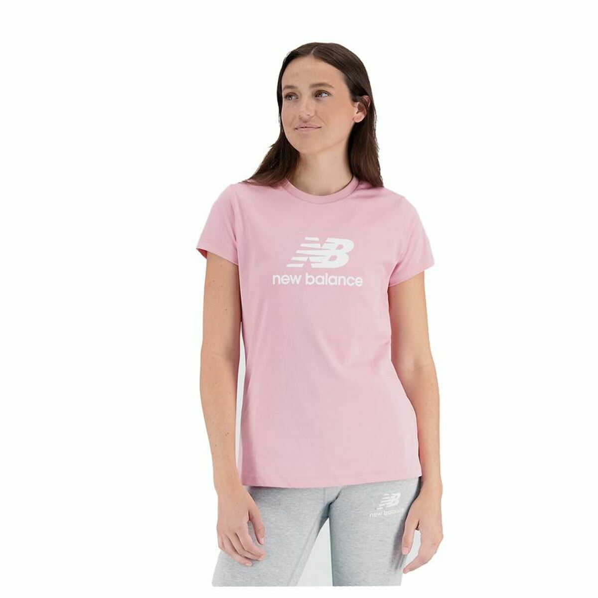 Maglia a Maniche Corte Donna New Balance Essentials Rosa