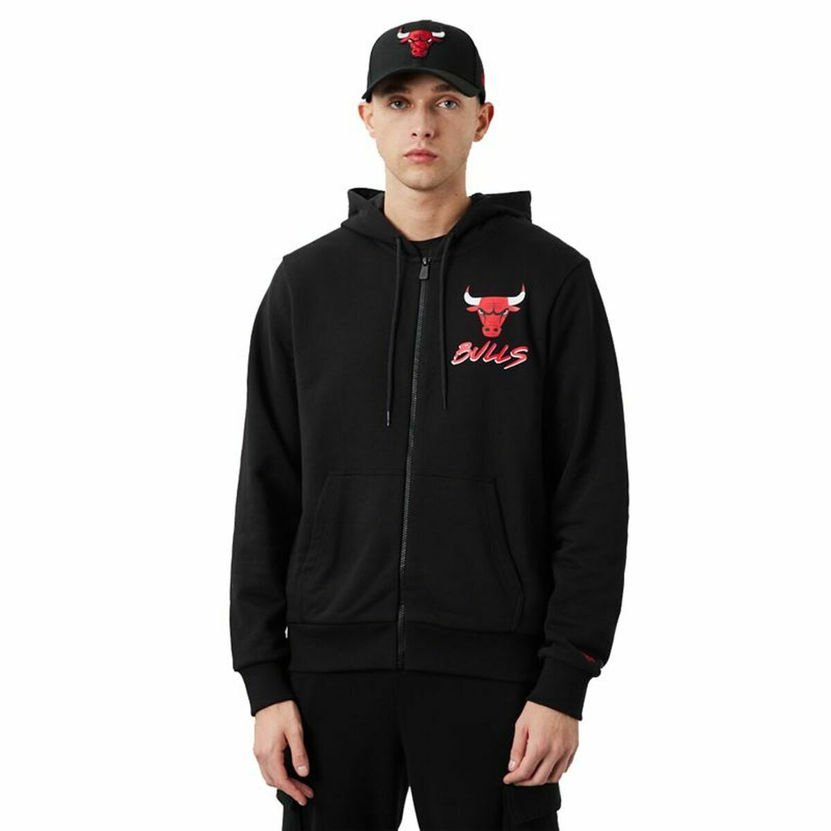 Giacca Sportiva da Uomo New Era Chicago Bulls Nero