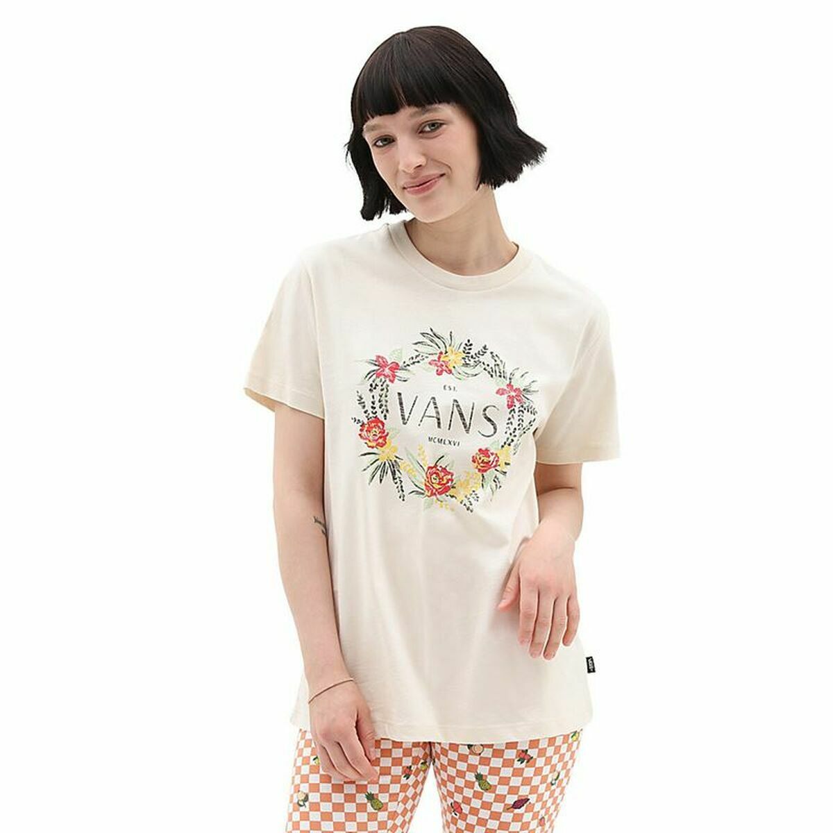 Maglia a Maniche Corte Donna Vans Wreath Of Flowers Bff Tee-B