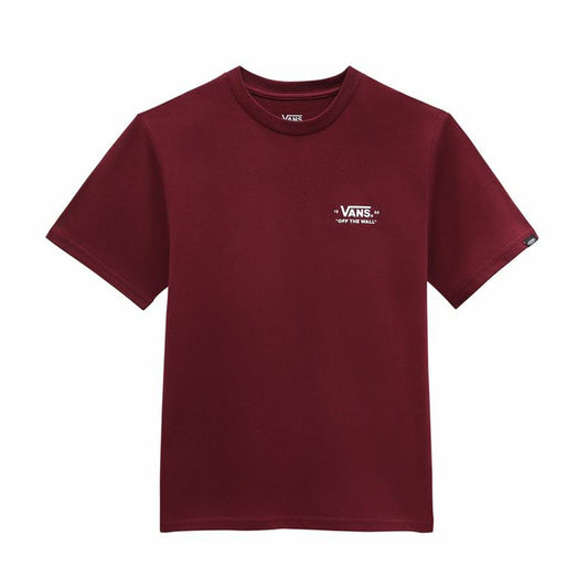 Maglia a Maniche Corte per Bambini Vans Essentials Rosso Scuro