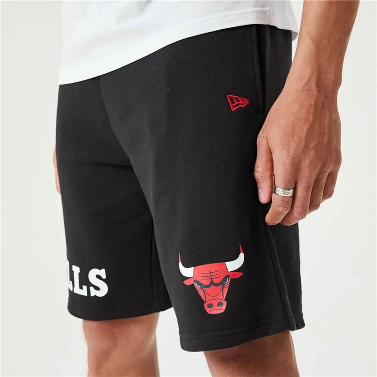 Pantaloni Corti Sportivi da Uomo New Era  NBA Chicago Bulls Nero