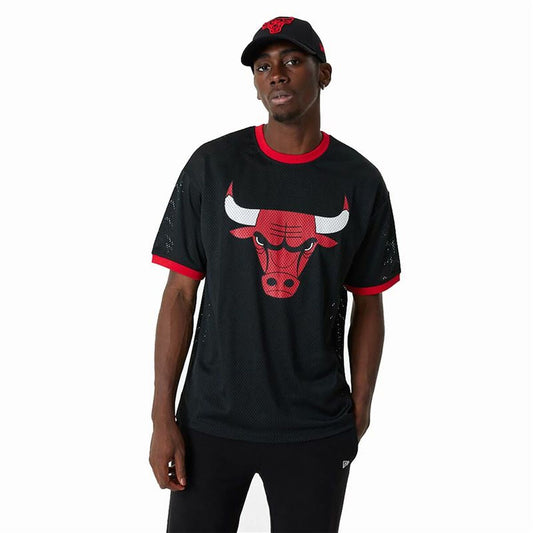 Maglia da basket New Era NBA Mesh Chicago Bulls Nero