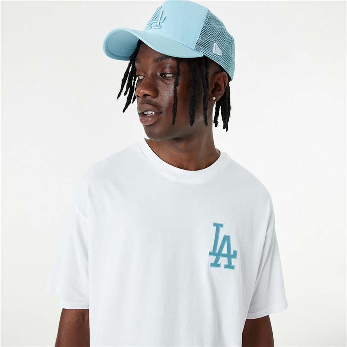 Maglia da basket New Era MLB League Essentials LA Dodgers Bianco