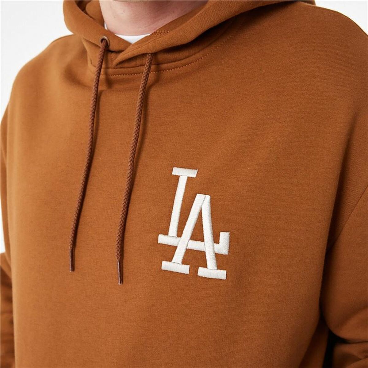 Felpa con Cappuccio Unisex New Era League Essentials LA Dodgers Ocra