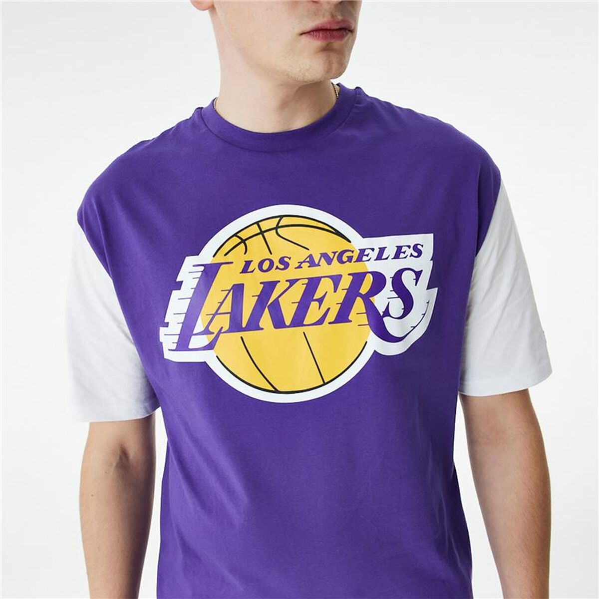 Maglia a Maniche Corte Uomo New Era NBA Colour Insert LA Lakers Viola