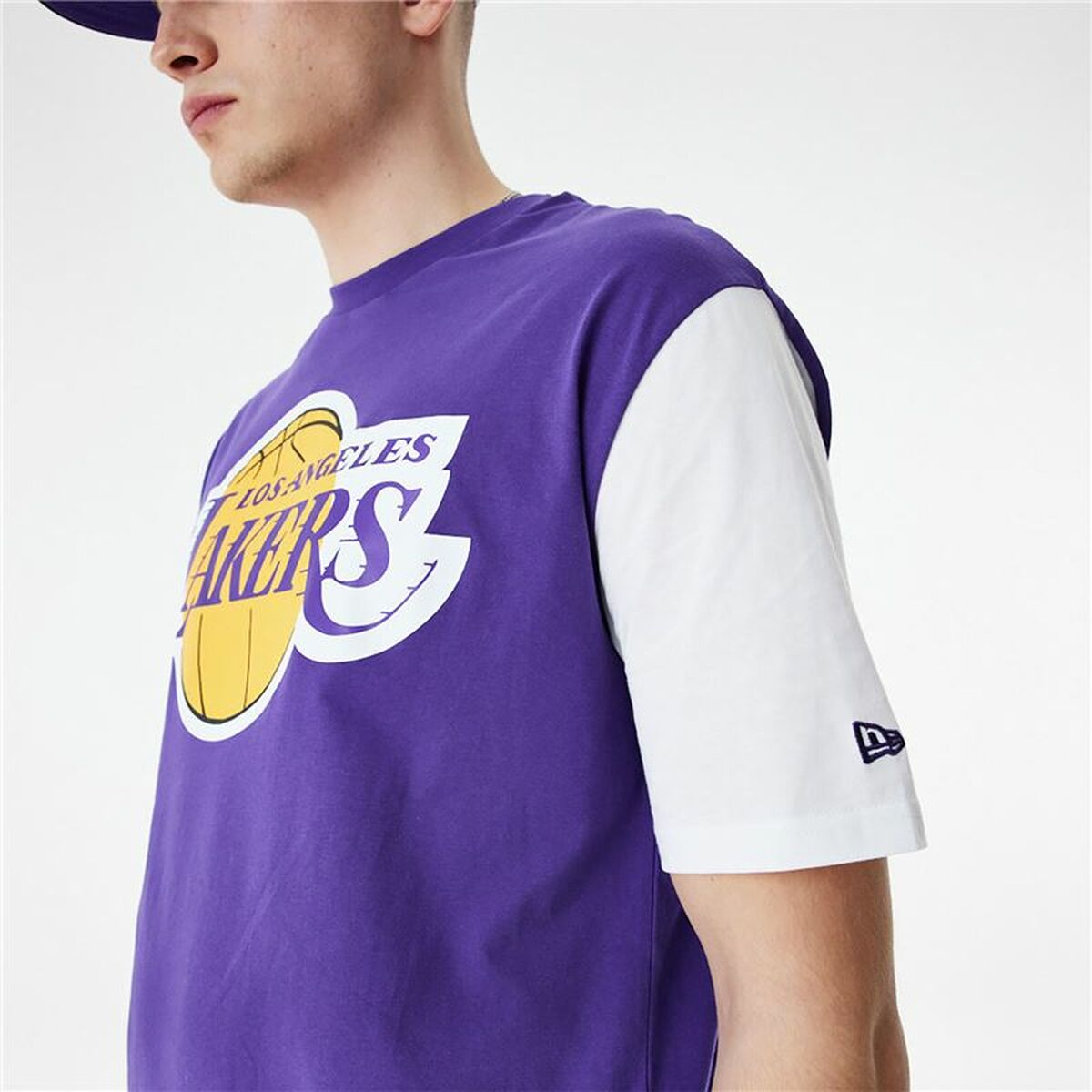 Maglia a Maniche Corte Uomo New Era NBA Colour Insert LA Lakers Viola